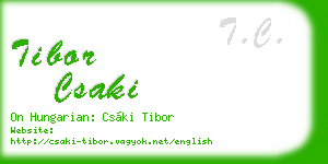 tibor csaki business card